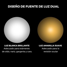 Linterna LED Recargable, Lámpara de Diagnóstico, Mini Linterna Médica Portátil, Luz Amarilla y Luz Blanca 2 en 1, Adecuada para Uso Diario por Médicos, Enfermeras y Personal de Mantenimiento Gris