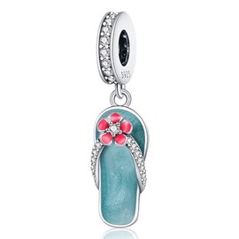 PANPOKI - Abalorio de plata de ley 925 para pulseras, colgante de abalorio, regalo de joyería para mujeres, familiares y amigos, Suitable for various bracelets, Plata de ley, No es una piedra preciosa