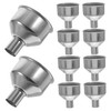GRIRIW 10pcs Metal Mini Funnel for Kitchen Use Reusable Oil