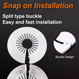 16 PCS Plumbing Cover Plates Plastic Escutcheon Plate Flange Pipe Covers for Bathroom (8PCS Apply to 0.4" to 1.14" and 8PCS Apply to 1.18" to 2.16")