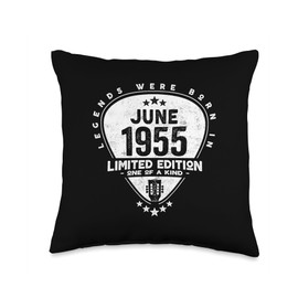Guitar Pick Lovers - June 1955 Legends were Born in June 1955-Guitar Throw Pillow, 16x16, Multicolor
