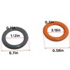 1/4" & 3/8" Pressure Washer QD Colored O-Rings (1/4''&3/8''(25+25) 50