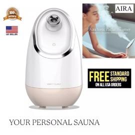 Vanity Planet Aira Ionic Facial Steamer Vanity Planet Silver Cleanses and Moisturizes (Beige)