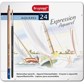 Bruynzeel - Expression Aquarel - Tin of 24 Artist Watercolour Pencils with 2.9mm Cores