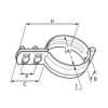 Nichiei Intec N-010204-080 Stainless Steel Hinged Standing Band with BN,