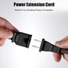 2-Prong Power Extension Cord Outlet Saver, US AC 2-Prong Male
