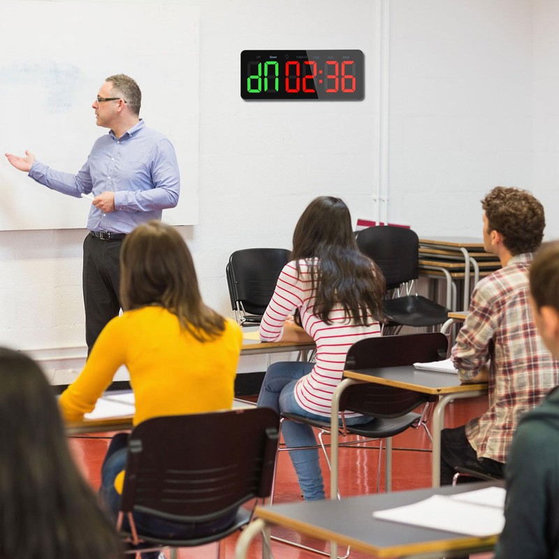 PELLOR Gym Timer Clock, Interval Timer with Function Mode Display,