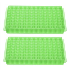 PATIKIL 96 Wells Tube Rack, 2pcs Vial Rack Double Panel Centrifuge Tube Holder for Microcentrifuge Tubes 0.2/0.5/1.5/2ml, Green