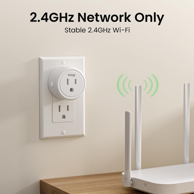 GHome Smart Plug Mini, WiFi Smart Outlet Plug Works with