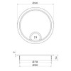 sossai® Cable grommet, cable passage, desk duct with brush for
