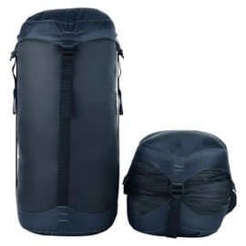 Litume Compression Stuff Sack 6L, 8.5L, 10L, 13L, 16L, Water Resistant Lightweight Compact with Ripstop Fabric Sleeping Bag Sack with Drawstring Closure for Camping, Backpacking, Traveling(Black)