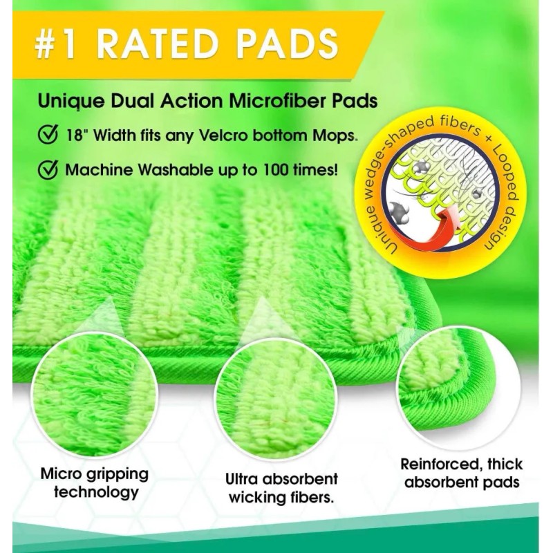 Turbo Mop Microfiber Mop for Floor cleaning- Tile & Wood