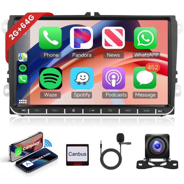 2G+64G 9 Inch Android 13 Car Stereo Radio Carplay for