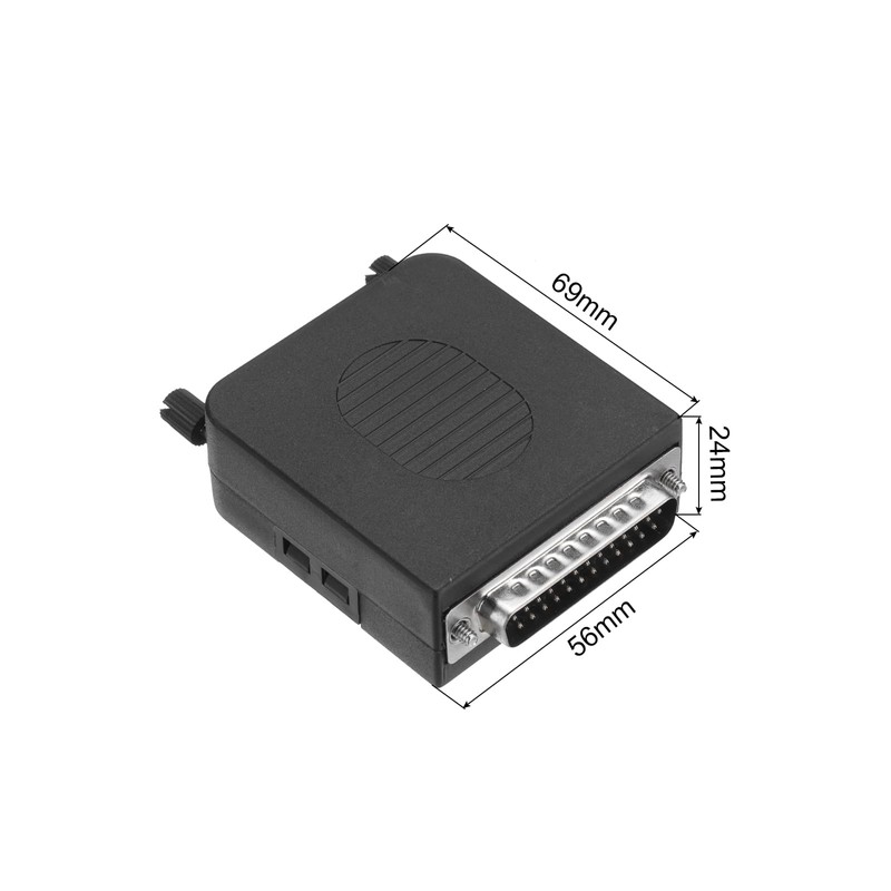 sourcing map D-sub Connector Male Female Socket 25-pin 2-Row Female