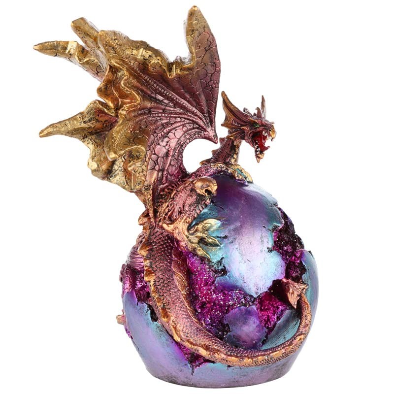 Puckator DRG503 Dark Legends LED Geode Fire Dragon Egg