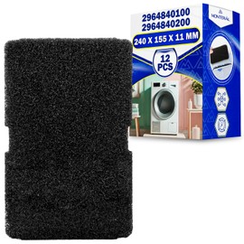 12 Stück Wäschetrocknerfilter 240 x 155 x 10 mm mit Originalcode 2964840100 2964840200 für Beko für Grundig für Blomberg für ElektraBregenz - MONTERAL