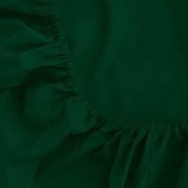 Sfoothome Fitted Sheet King Size, Brushed Microfiber, Extra Soft and Comfortable - Wrinkle, Fade Resistant,Blackish Green Sheet with Deep Pocket