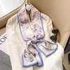 GIMIRO Satin Silk Scarf Double Layers 150 x 16 cm