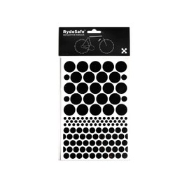 RydeSafe Reflective Stickers Multi Dots Kit - Large - Black