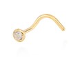 NKlaus 11224 Nose Piercing 750 Gold 18 Carat Spiral Shape