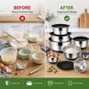 LMETJMA Stainless Steel Mixing Bowls Set of 5 - Durable