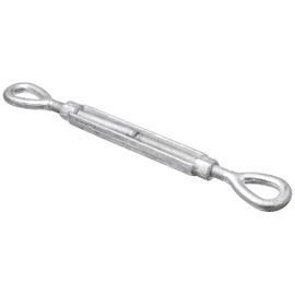 Indusco TB001IM01 Hot Dipped Galvanized Eye & Eye Turnbuckles, 1" x 12"