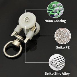 TSBS 20 Pack Ceiling Curtain Rollers, Sliding Track Gliders with Wheel Roller, Ideal for Room and RV Dividers