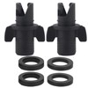 Qiilu Inflatable Pump Adaptor Adaptateur Pompe Air Track Black Plastic