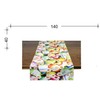 KAMACA Table Runner Spring Easter Flowers Rabbit Decor Easter Bunny
