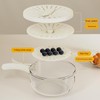 SENIURIS 2 in 1 Drainer with Lid and Strainer, Berry