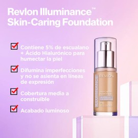 Base Maquillaje Revlon Illuminance Skin Caring Creamy Nat                                                                                             