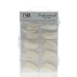 TNBL Professional Nail Tips Box of 100 for Acrylic Nail Extensions Sizes Various Sizes (NATURAL)