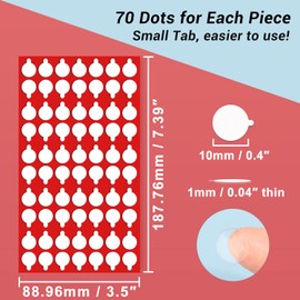 Surard Poster Putty with Tab, 420 10mm/0.39" Removable Sticky Tack, Double Sided Clear Adhesive Mounting Round Reusable Tacky Dots Transparent Stickers Glue for Wall Hanging Pictures Posters