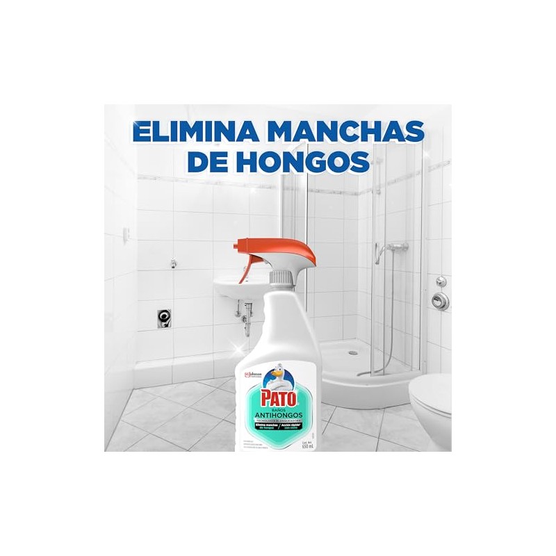 Pato Antihongos, Limpiador de Baños Con Cloro, Desinfecta y Elimina