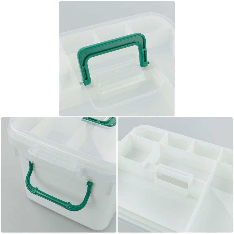 DynkoNA Caja de PláStico con Tapa y Asa, 1 Paquete,