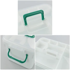 DynkoNA Caja de PláStico con Tapa y Asa, 1 Paquete, Cajas de Primeros Auxilios Blancas