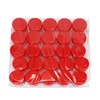(Quantity: 25 Pieces) Beauticom 5G/5ML Round Clear Jars with RED