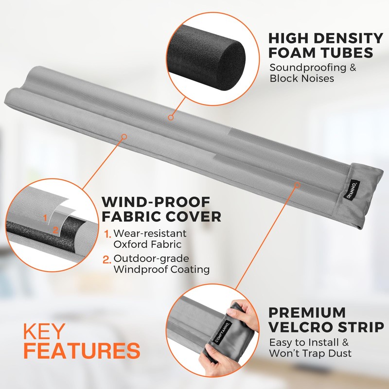 Comfyanno Under Door Draft Stopper - Bottom Door Gap Filler