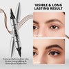 2 in 1 Eyebrow Pencil Dual-Ended,3D Microblading Waterproof Eyebrow Pen,4-Tipped