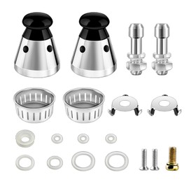 2PCS Universal Pressure Cooker Relief Jigger Valve with Exhaust Rod, Safe and Anti-blocking, Regulator Weight Pressure Control 80KPA, rubber ring gasket