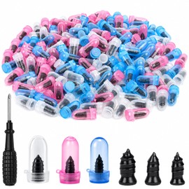 Tire Repair Rubber Nail Kit with Individual Capsules & Screwdriver,241 Pcs