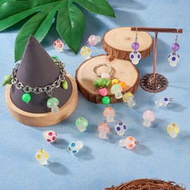 Beadthoven Colorful Gummy Bear Cabochon Beads with Glitter Powder Flatback Resin Gummy Bear Charms for Kids DIY Scrapbooking Jewelry Making, Iron, synthetic resin