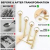 Lotsdonxia 4 Pcs Metal Mini Spoons, Retro Pendant Design, Portable