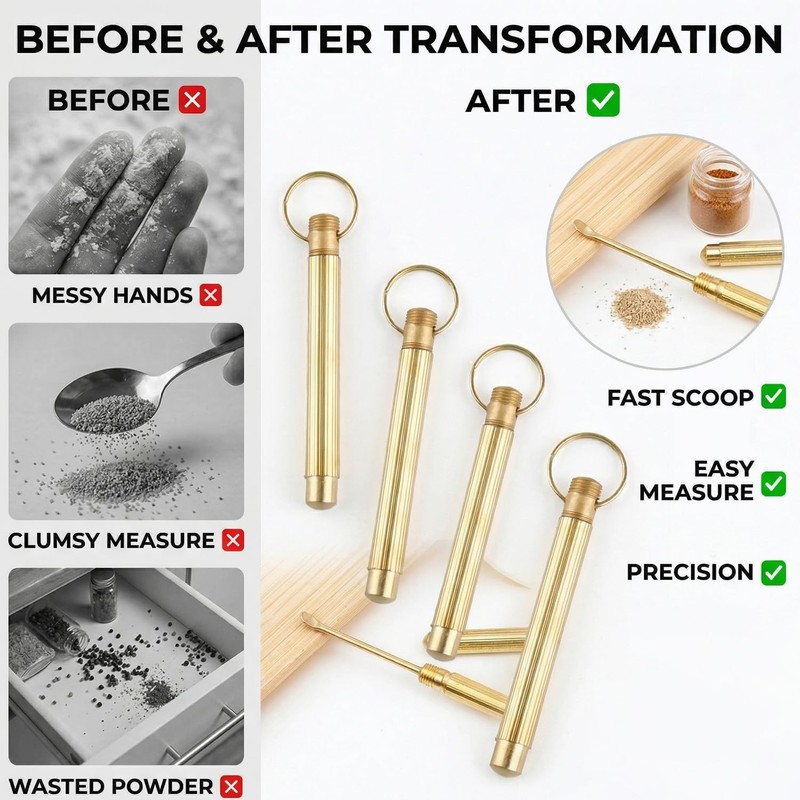 Lotsdonxia 4 Pcs Metal Mini Spoons, Retro Pendant Design, Portable