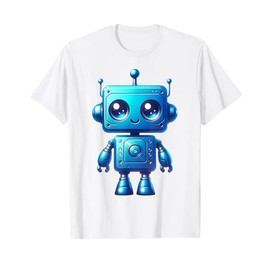 Funny Bleu Robot Robotic Kids Boy Costume T-Shirt