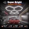Litezone Hexagon Garage Lights : 3 Level Dimmable 168W Tube