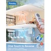 Passky Ceiling Fans with Lights, 52 inch Sleek Ceiling Fan
