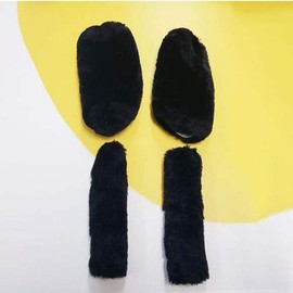 JQ Winter Motorcycle Handle Cover (Black) Fur / 핸들 겨울용 오토바이 커버(블랙) 털