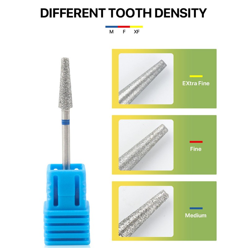 3pcs Nail Drill Bits Professional Russian Style Front Replaceable Grinding