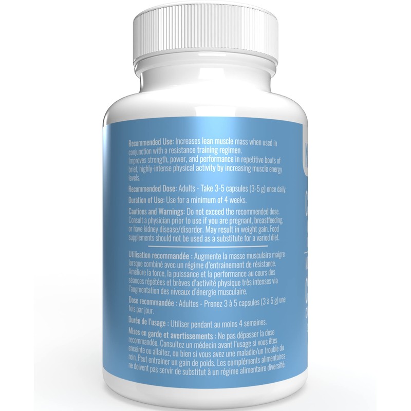 Creatine Monohydrate 1000 mg Capsules by Nutritionn - 3-5 g